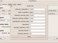 0.1.0 - Settings tab, with audio plugin parameters panel