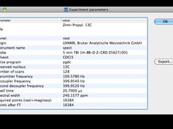 The parameters dialog