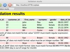 A validation result shown in cutplace's internal web server
