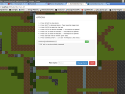 Admin options menu Screen