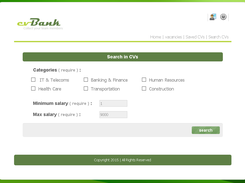 Employer search CVs page