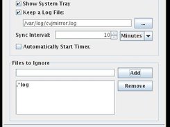 CvJMirror configure screen