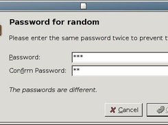 The dialog to change a user's password