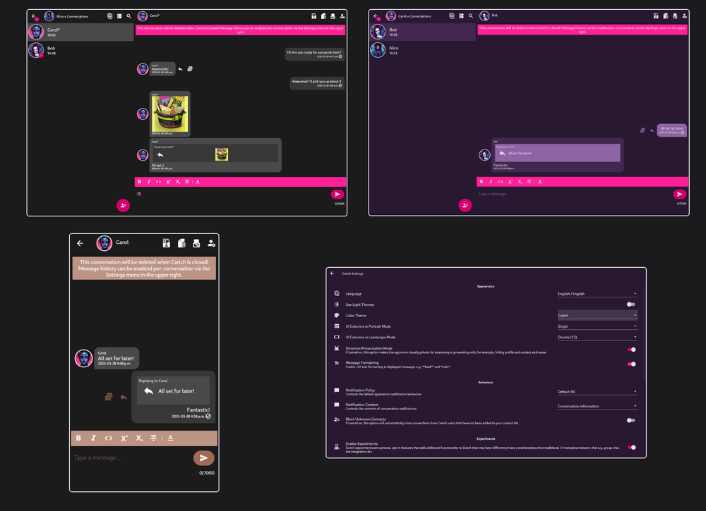 Cwtch Screenshot 1