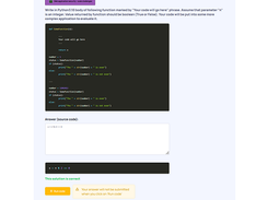 Ongoing assessment - code writing task with autograde