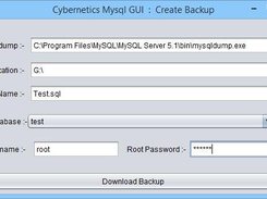 Cybernetics GUI TO MySQL Screenshot 2