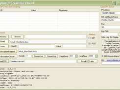 CyberOPC Sample Client Main Screen