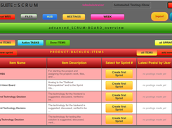 Scrum-Board-with some Items