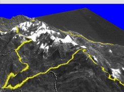 The route in 3D