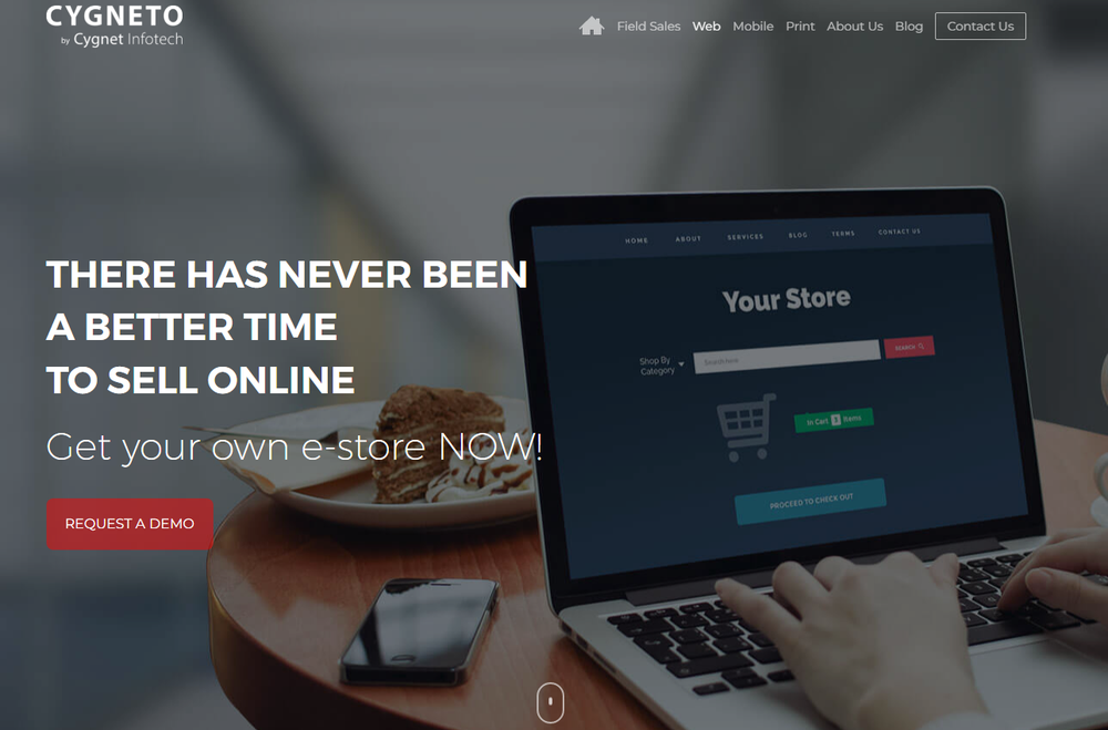 Cygneto Web Ordering Screenshot 1