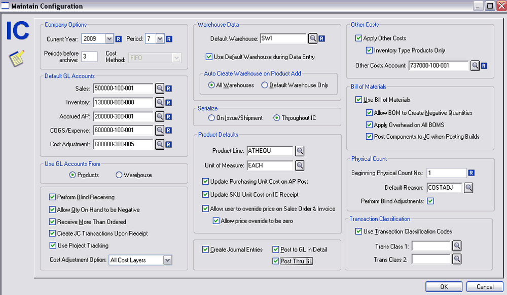 CYMA Inventory Control Screenshot 1