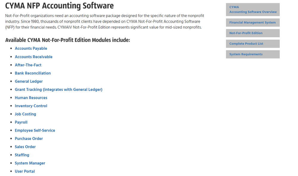 CYMA Not-For-Profit Edition Screenshot 1
