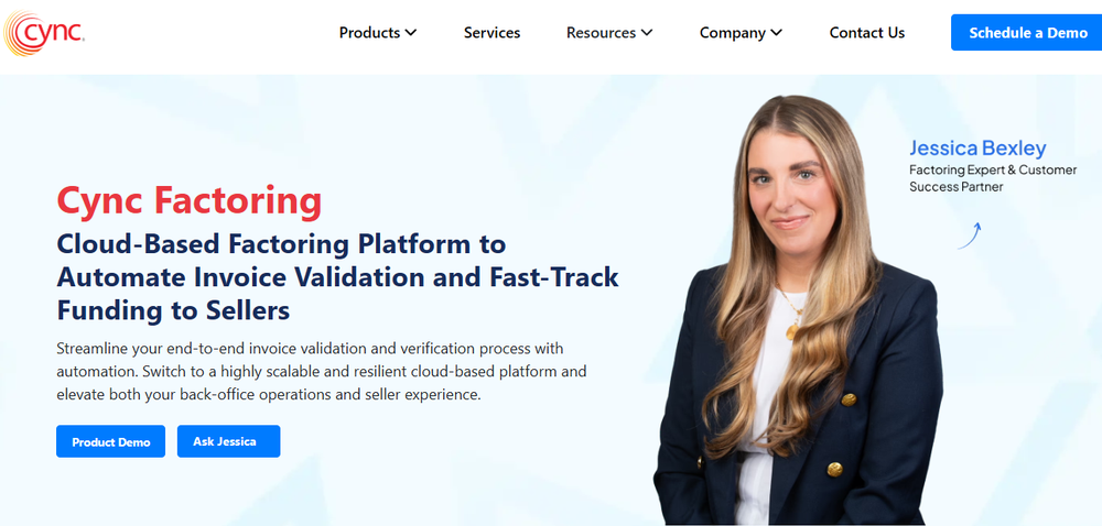 Cync Factoring Screenshot 1