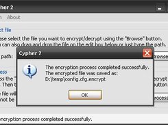 The encryption process has completed successfully