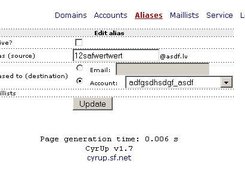 Alias edit form