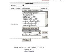 Maillist edit form
