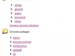 Liste des dossiers