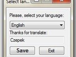 Selecting Language Window