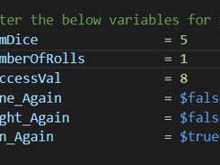 Variable Settings Example