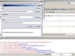 d-crypt's main menu - The key, tweak and data are processed to generate a Base64 string with the encrypted data