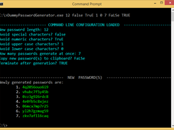 Command line usage