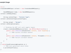 Java SDK D7 SMS Usage