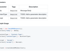 PHP D7 SMS Usage