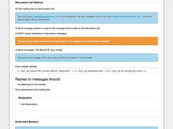 Discussion List Options