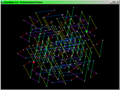 A 5D Maze: 3x3x3x3x3 passages projected onto the 2D plane.