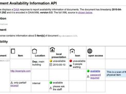 Example display of the XSLT client