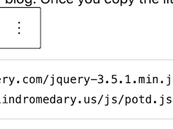 Paste code into WordPress HTML block