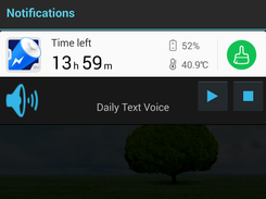 DailyText-Voice runs in your notification bar to listen to daily text anytime,anywhere and instantly.