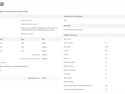 daisyBill Work Comp Billing Platform - Fee Schedule Calculation Wizard, Completed Calculation