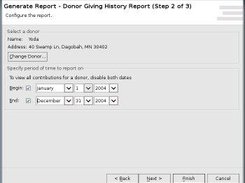 Using the Report Wizard (Linux)