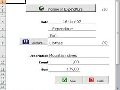 Income or Expenditure Add (Edit) Form