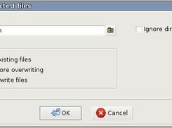 Dialog for extracting files from an archive