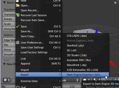 1. Export Menu