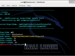Using darkcreate.py to make an MD5 hash.