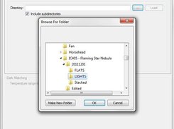 Selecting directory for light frames