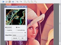Lena and Sobel algorithm preview