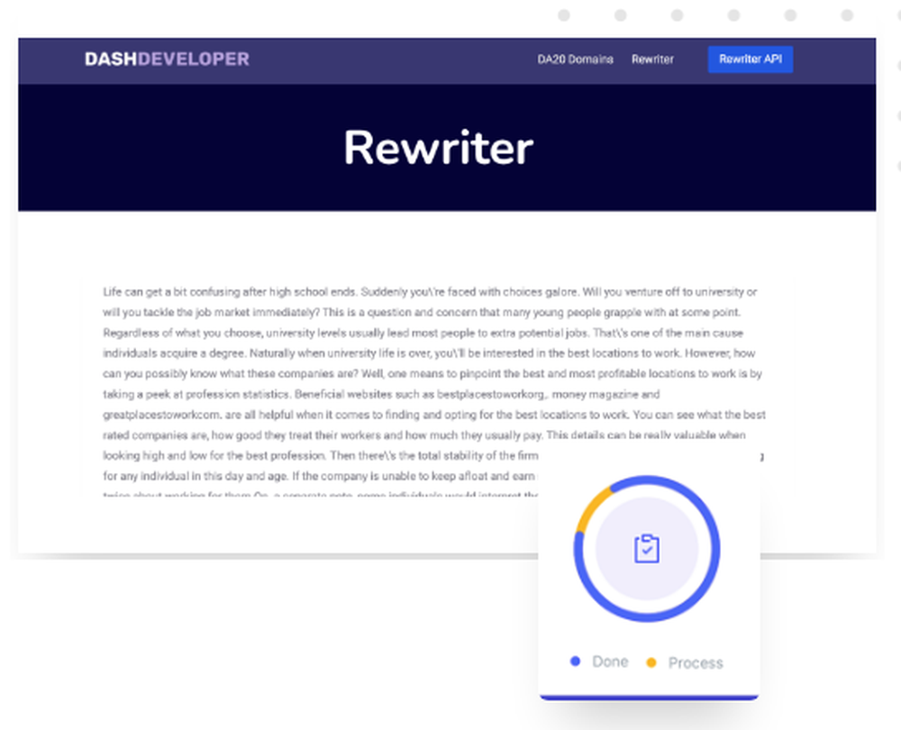 Dash Rewriter Screenshot 1