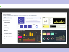 Dashbreeze’s dashboard creation interface offers a wide range of dashboard templates, allowing users to start with ready-made layouts for Sales, Marketing, Finance, Customer Support, Project Management, and Human Resources. With options for both blank dashboards and category-specific templates, Dashbreeze makes it easy to create custom dashboards that suit any data visualization needs. Simply browse through templates, customize the layout, and integrate data from multiple sources to create a personalized dashboard experience.