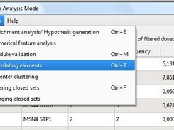 Analysis Mode - menu