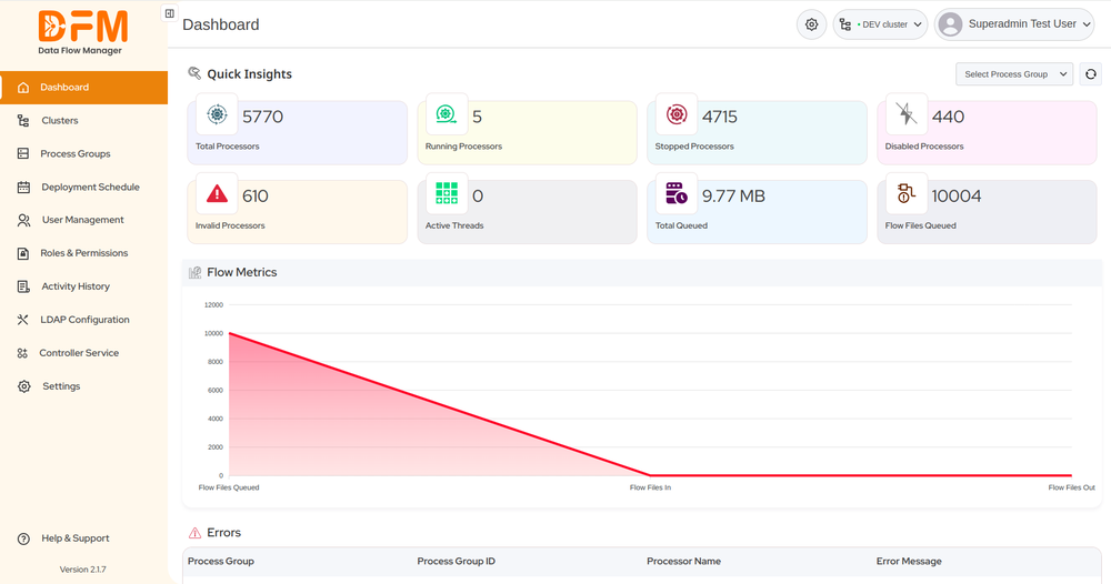 Data Flow Manager Screenshot 1