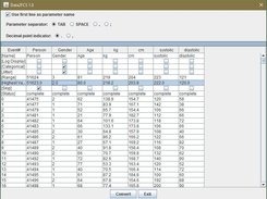 The Data2FCS GUI displays the data and provides additional options for the conversion.