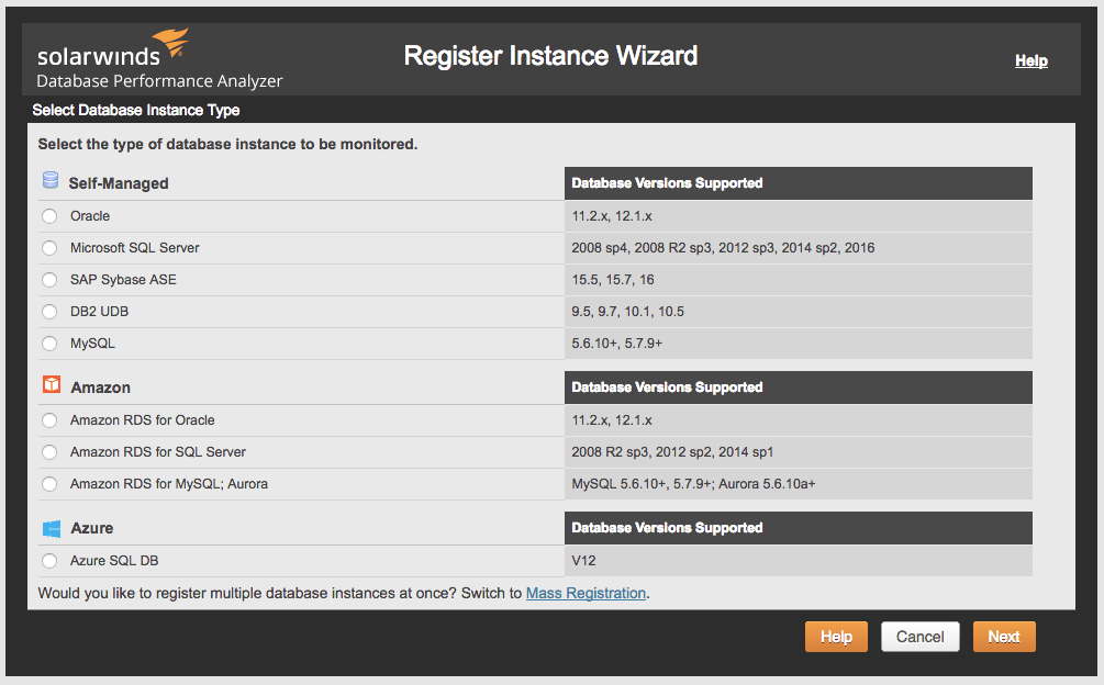 DatabasePerformanceAnalyzer-Register