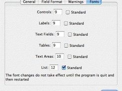 Fonts preferences