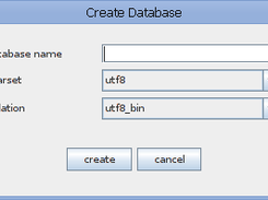 Create database dialog