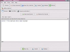 SQL window with syntax highlighting