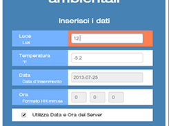 Inserimento dati